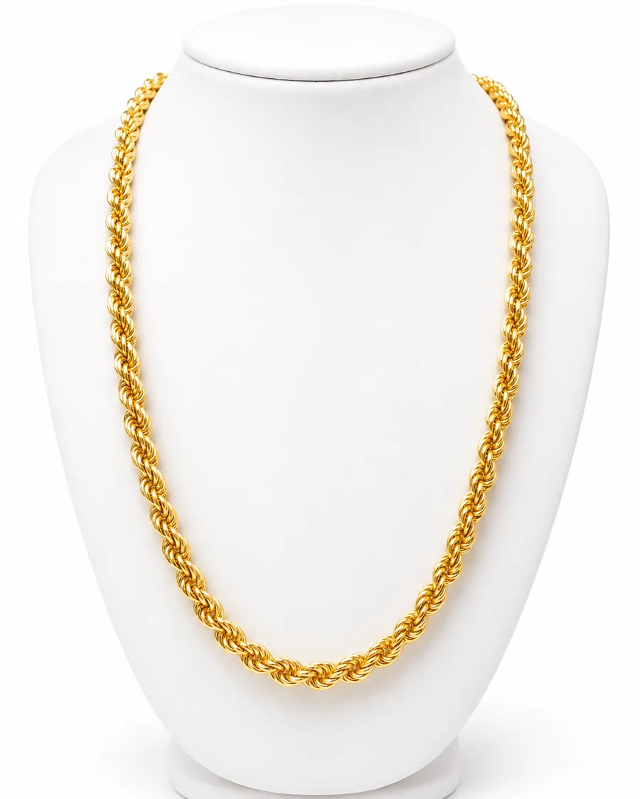 Collana a corda in oro giallo 18 kt di Gioielleria Guerriero