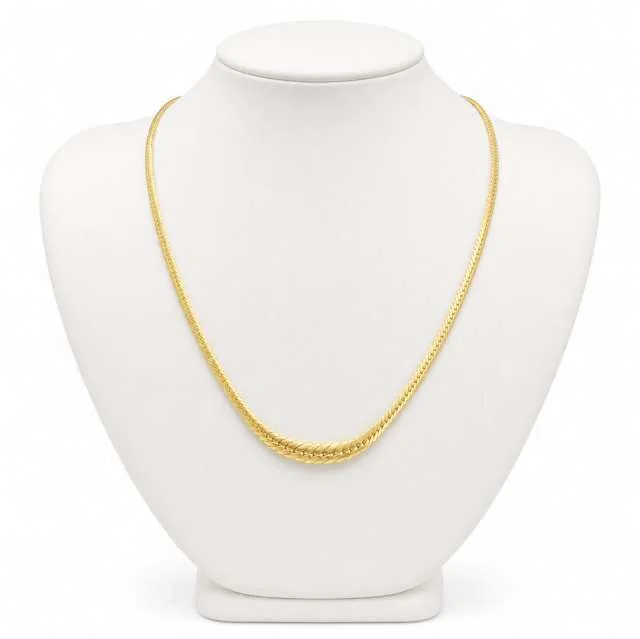 Collana degradé a maglia snake in oro giallo 18 kt