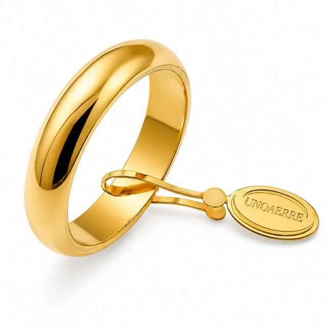 Fede nuziale in oro giallo 18 kt